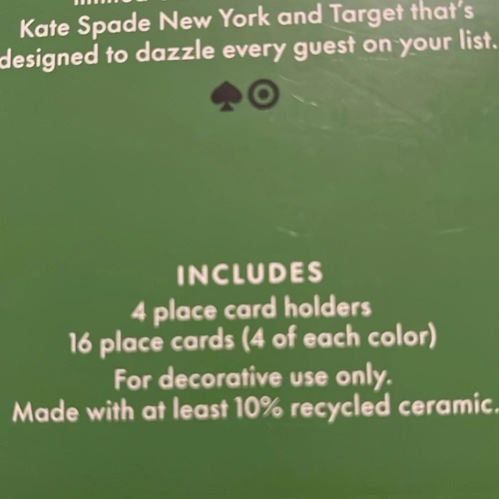 ⭐️Kate Spade NWT 4pc Place Cards & Ceramic Holders